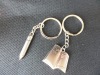 funny metal couple key chain