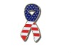 Wholesale custom epoxy coated metal ribbon lapel pins with soft enamel