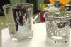 Glass candle holder
