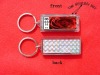 Wholesale Plastic logo custom lcd solar clock keychain