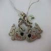 Wholesale dog shape cell phone key chain/boys and girl cell phone keychain