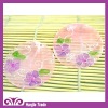 Wholesale Printed Seashell, Purple Flower, Capiz Shell