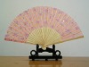 Wholesale bamboo silk fan/silk bamboo fan