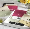 Wholesale block Monogram linen cocktail napkin