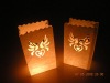 Wholesale popular flame retardant paper candle bag with manf shape and color