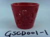 Wholesale ceramic red candle holder