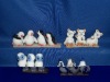 Small porcelain animal/Porcelain gift/small cat