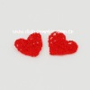 Wholesale DD01015B Hand Crochet Fashion Accessories Red Hearts Love Flowers Appliques Cotton flower making craft