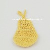 DD01039E Hand Crochet Fashion Accessories Fruits Pear Flowers Appliques Cotton flower making craft