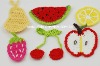 Wholesale DD01039 Hand Crochet Fashion Accessories Fruits Flowers Appliques Cotton craft