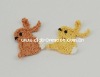 Wholesale DD01035B Hand Crochet Fashion Accessories Flowers Applique Cotton craft Rabbits Bunny
