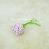 Wholesale DD01002B Hand Crochet Fashion Accessories Fruits Flowers Appliques Cotton flower making craft