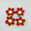 Wholesale DD01047A Hand Crochet Fashion Accessories Fruits Flowers Appliques Cotton flower making craft