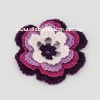 Wholesale DD01040B Hand Crochet Fashion Accessories Fruits Flowers Appliques Cotton flower making craft
