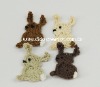 Wholesale DD01035A Hand Crochet Fashion Accessories Flowers Applique Cotton craft Rabbits Bunny