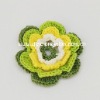 Wholesale DD01040D Hand Crochet Fashion Accessories Fruits Flowers Appliques Cotton flower making craft