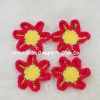 Wholesale DD01047C Hand Crochet Fashion Accessories Fruits Flowers Appliques Cotton flower making craft