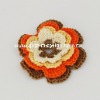 Wholesale DD01040E Hand Crochet Fashion Accessories Fruits Flowers Appliques Cotton flower making craft