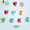Alphabet charm with enamel