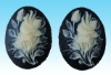 Wholesale Floral flower bouquet 40x30 resin cameos pink