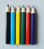 Wholesale 6pcs jumbo non-toxic basswood coloured pencil stationery set