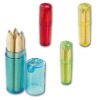 Wholesale color pencil + sharpener barrel