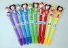Wholesale Lovely soft ceramic tang-style suit kids ball pen/Toy ball pen
