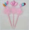 Wholesale Decorated heart shpae feather pen