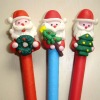 Wholesale Polymer clay plastic Santa claus ball pen