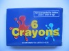 Wholesale 0.8*8.8cm 6 colors wax crayon