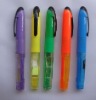 Wholesale plastic highlighter with note flag/marker with note flag/fluorescent marker