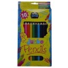 Wholesale 10 jumb color pencil with sharpener