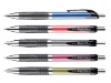 Wholesale Rubber grip metal middle ring ball point pen