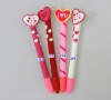 Wholesale Lovely heart shape Promotion soft ceramic ball pen