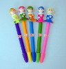Wholesale Lovely soft ceramic girl shape ball pen,toy ball pen