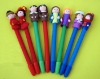 Wholesale soft ceramic kid shape ball pen,toy ball pen