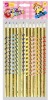 Wholesale 7'-12pcs foiling print pencils, with one end sharpened, with opp pack