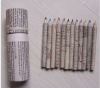 Wholesale 100% Recycled Newspaper Pencil Crayons - Set of 12