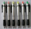 Wholesale combo highlighter & ball pen 2 in 1 promotional gift