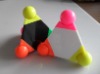 Wholesale 4 in 1 Highlighter Marker with pyramid shape, CH-6221
