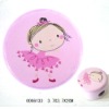 Wholesale pink ballerina wooden Pencil sharpner