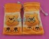 Wholesale plush zipper cartoon student office mobile bags