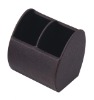 Wholesale Wooden desk organizer in PU leather