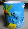 Wholesale Polymer clay cute and beautiful pen and pencil holder