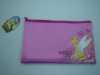 Wholesale pink kid's pencil bags pencil case with silk screen printing