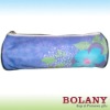 Wholesale printed Round School Pencil Case with piping