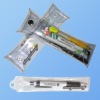 Wholesale Heat sealed clear pvc round pencil pouch with buttons D-S109