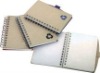 Wholesale recycled spiral notebook with pen holder
