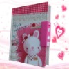 Wholesale Pink hard cover notebook with code in key-press