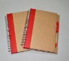 Wholesale Kraft Spiral Hardcover Notebook with Pen